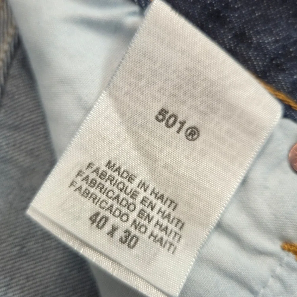 Levi's 501 Original Fit Jeans Mens 40x30 Blue NWT Straight Leg Button Fly 2024